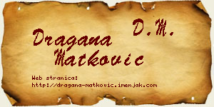 Dragana Matković vizit kartica